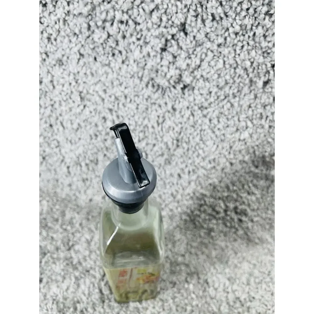 Glass Bottle Oil Vinegar Dispensers Cruets Lever Pourer Veggies Multicolor